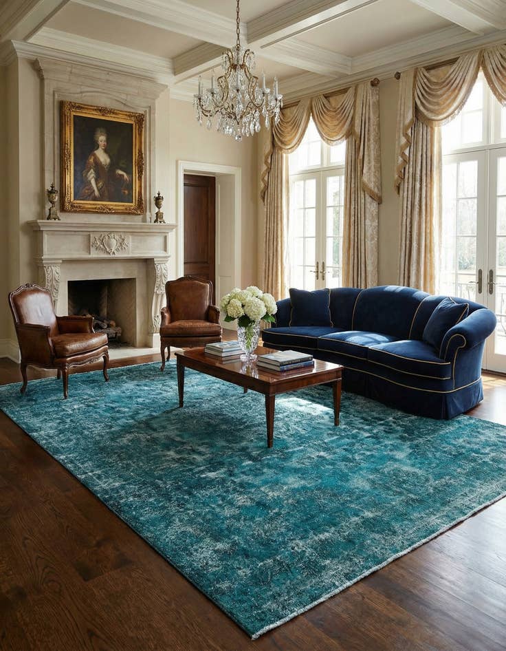 Detail image of 9' 9 x 13' 4 Vintage Royal Wool Rug