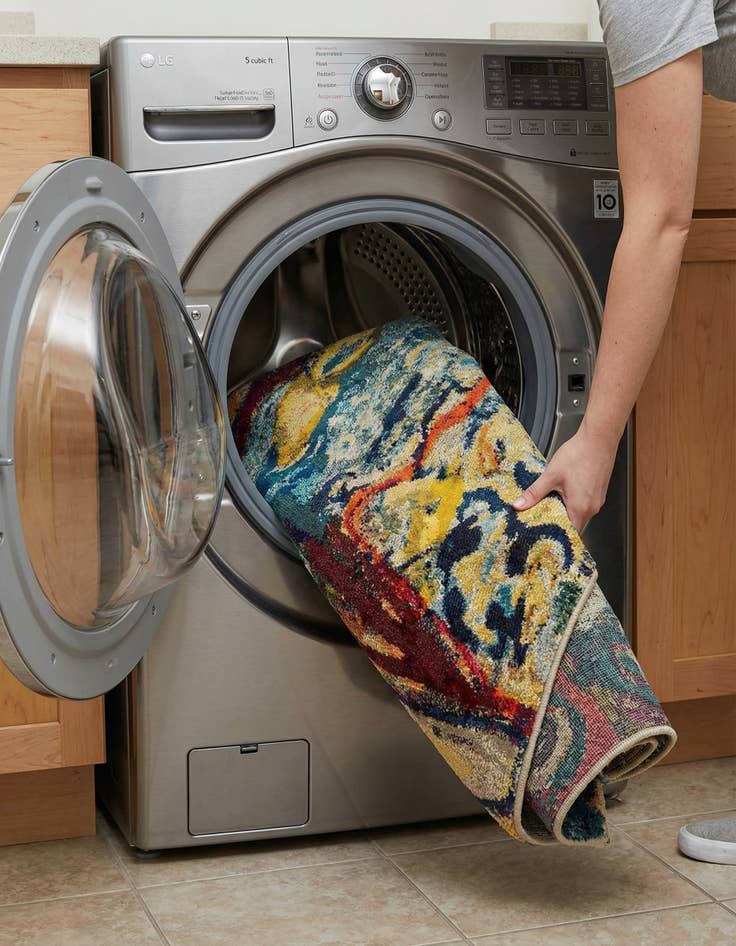 Detail image of 5' 3 x 8'  Washable Haerfest Rug