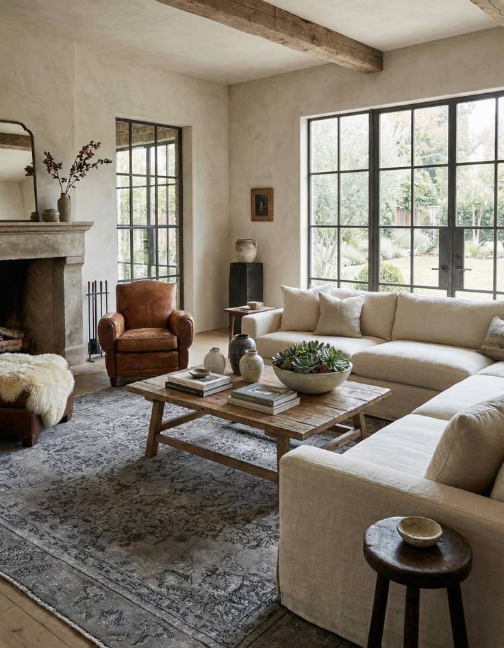 Detail image of 6' 5 x 8' 3  Hand Knotted Ultra Vintage Persian Wool Rug