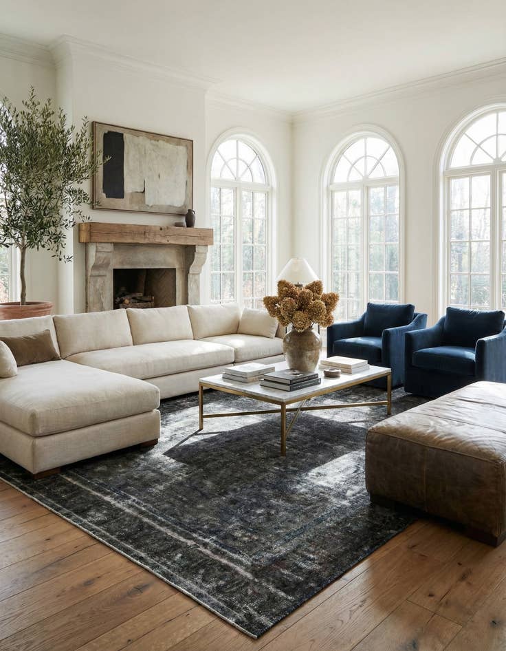 Detail image of 9' 3 x 12' 9 Hand Knotted Ultra Vintage Persian Wool Rug