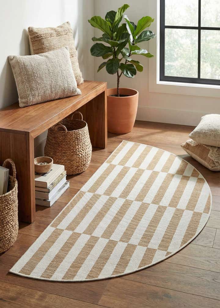 3' x 6' Easy-Clean Striped Indoor / Outdoor Hearth Rug