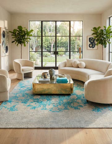 6' 9 x 9' 3 Hand Knotted Anar Rug