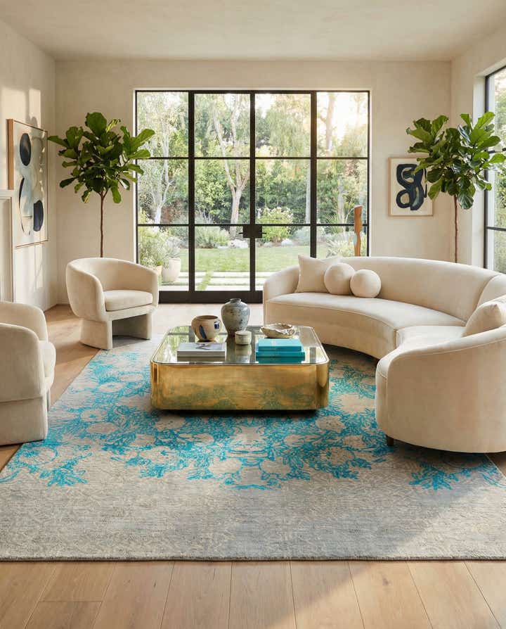 6' 9 x 9' 3 Hand Knotted Anar Rug
