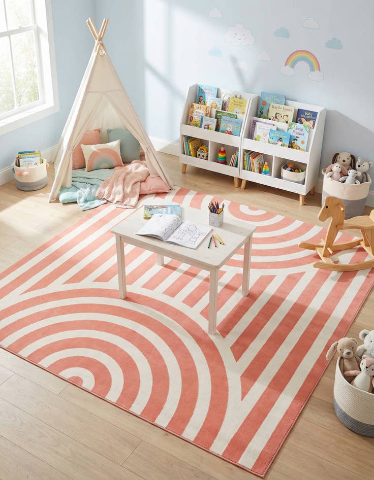 Detail image of 7' 10 x 7' 10 Whimsy Kids Square Rug