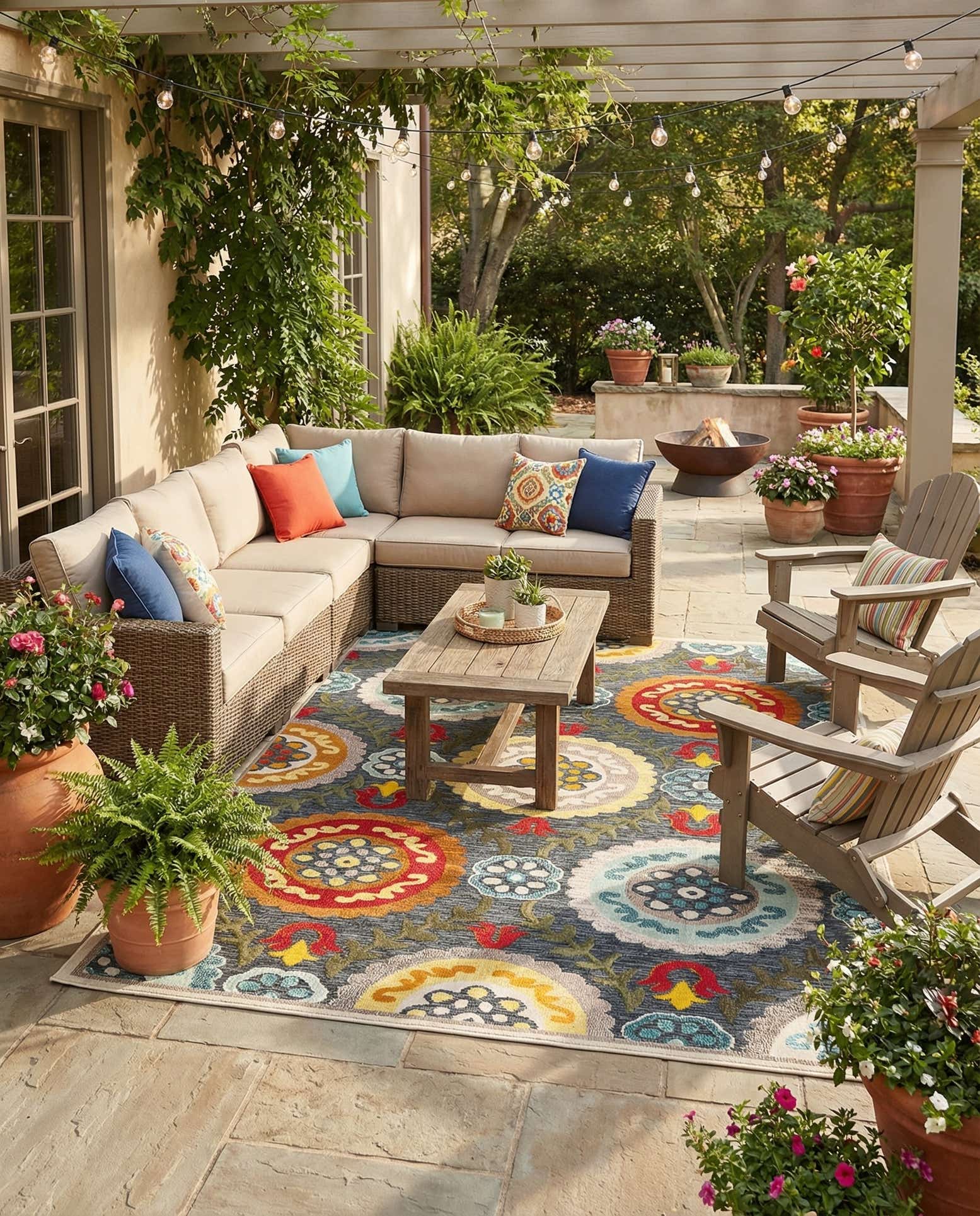 9' x 12' Easy-Clean Casablanca Indoor / Outdoor Rug