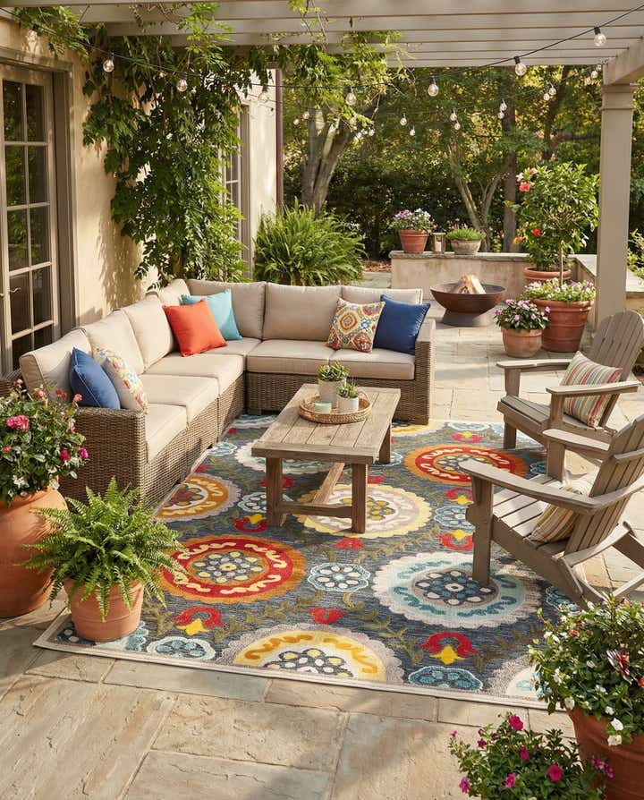 9' x 12' Easy-Clean Casablanca Indoor / Outdoor Rug