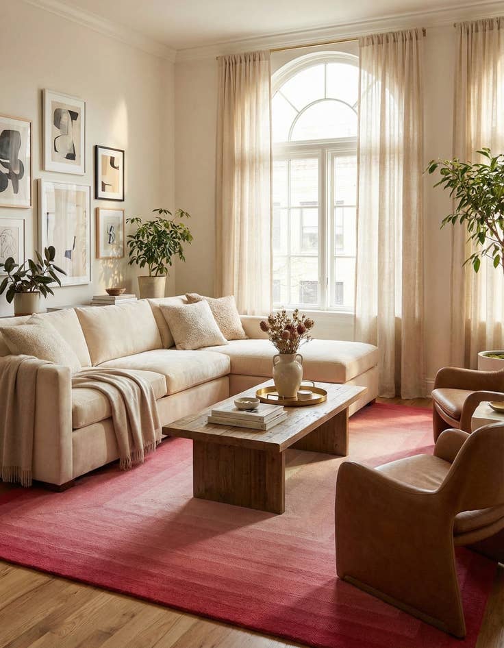 Detail image of  7' 10 x 10' Ombre Wool Rug