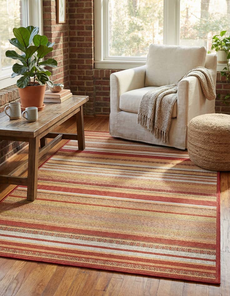 Detail image of 5' 3 x 7' 7  Washable Baja Indoor / Outdoor Rug