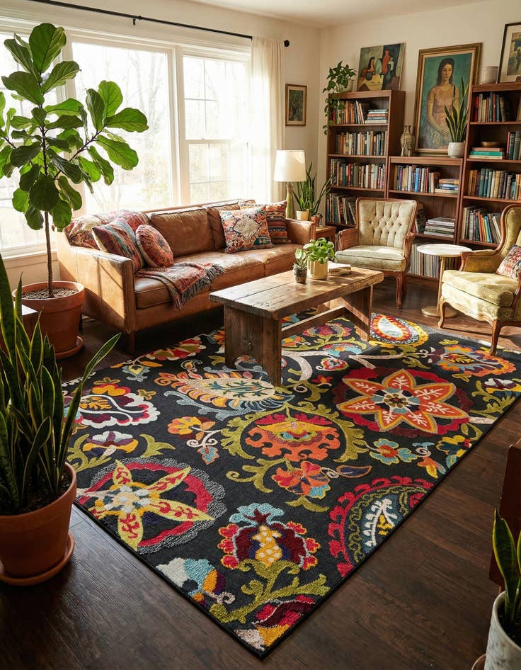 Detail image of  7' 10 x 10'  Washable Casablanca Indoor / Outdoor Rug