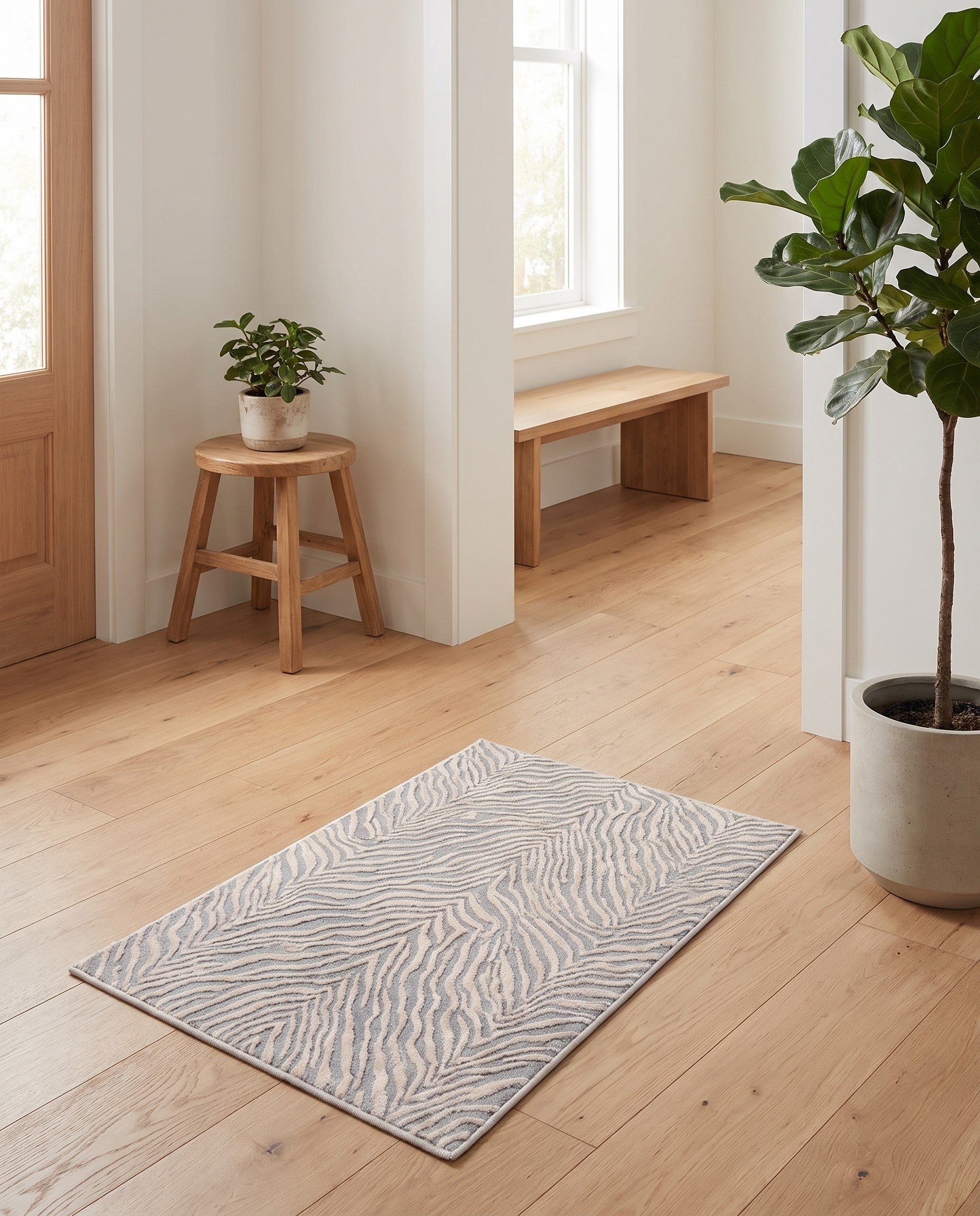 Gray and Ivory Finsbury Rug