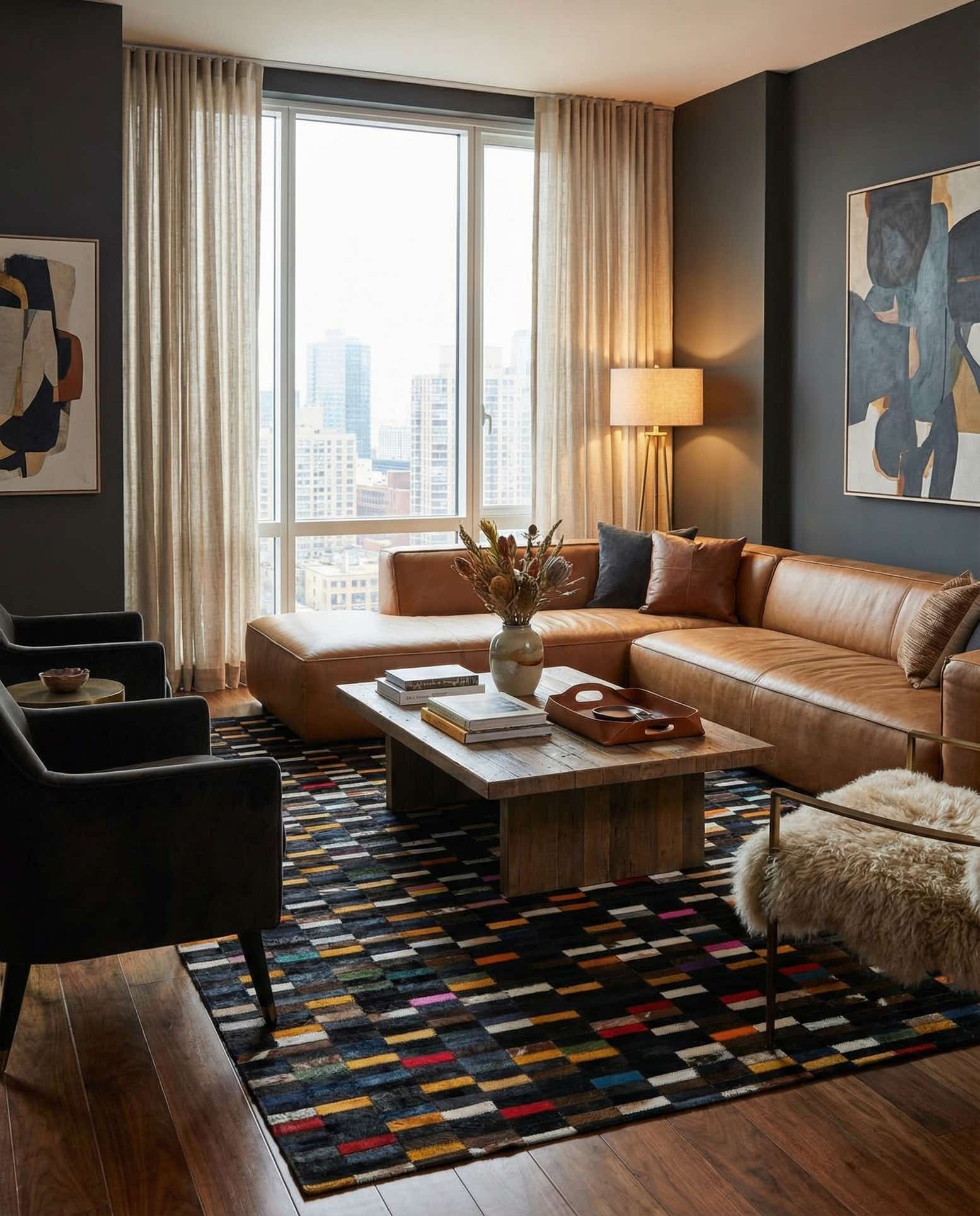 5' 2 x 7' 11 Cowhide - Patchwork Rug