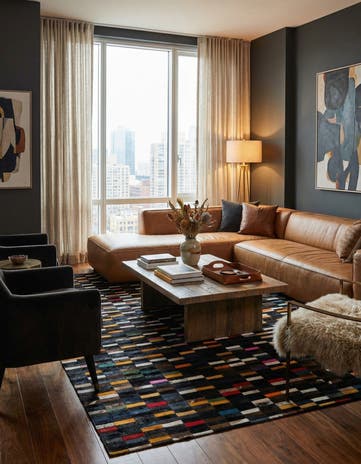 5' 2 x 7' 11 Cowhide - Patchwork Rug