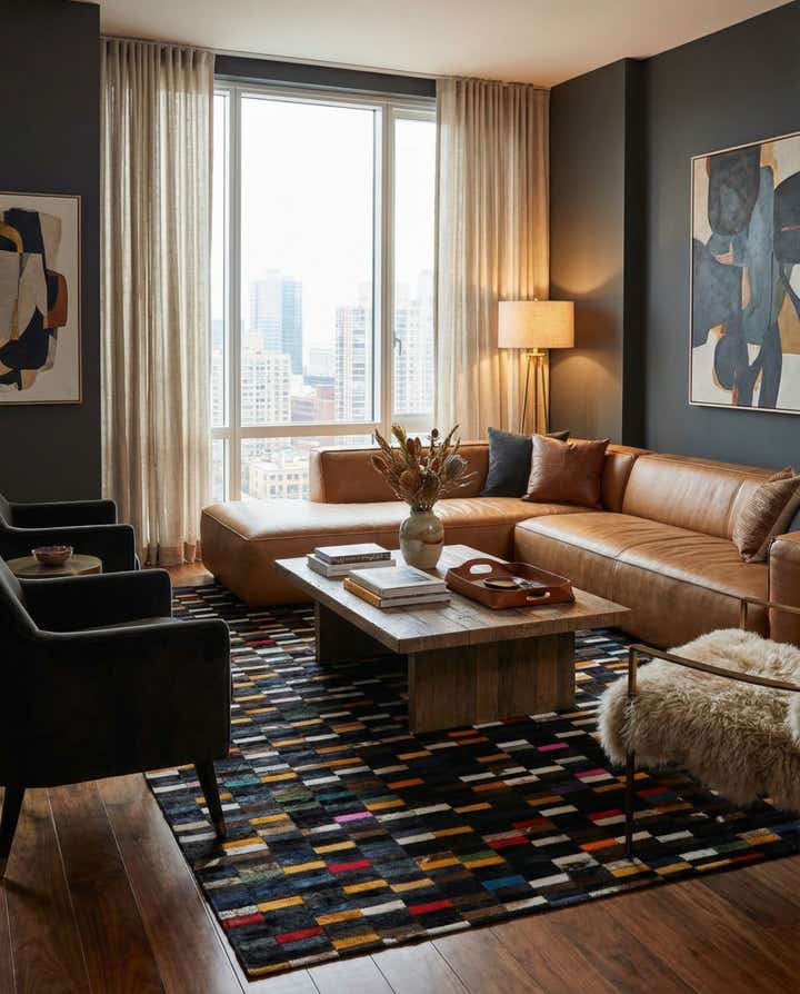 5' 2 x 7' 11 Cowhide - Patchwork Rug