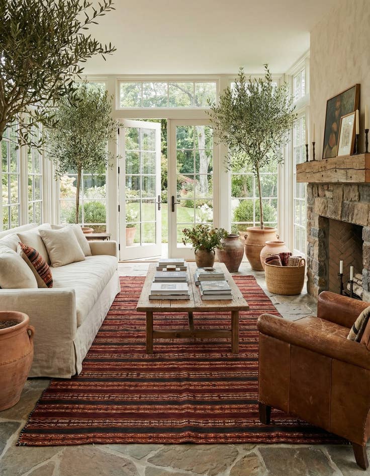 Detail image of 5' 8 x 10' 10  Hand Woven Kilim Fars Wool Rug