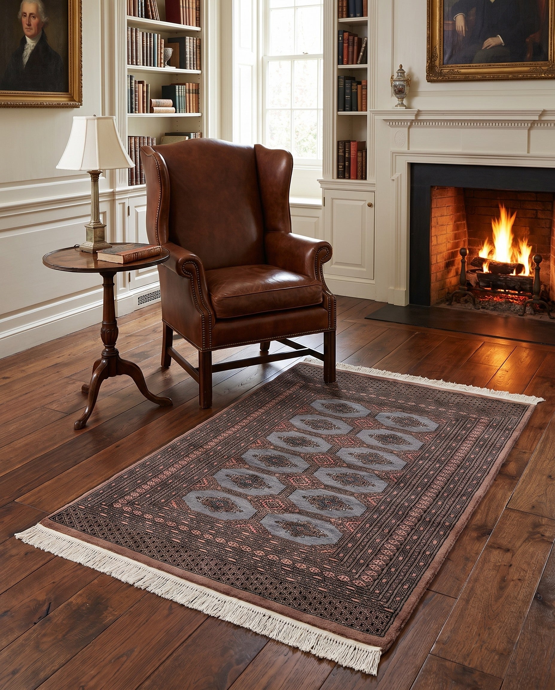 4' 4 x 6' 2 Hand Knotted Bokhara Wool Rug