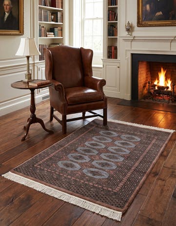 4' 4 x 6' 2 Hand Knotted Bokhara Wool Rug
