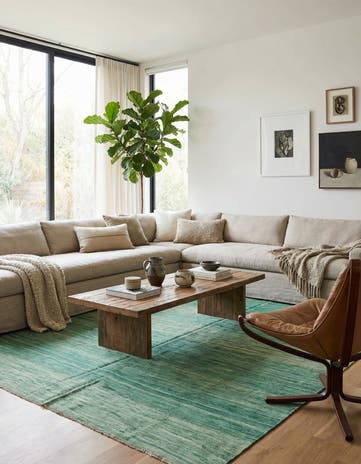 6' 6 x 9' 10 Hand Woven Kilim Modern Wool Rug
