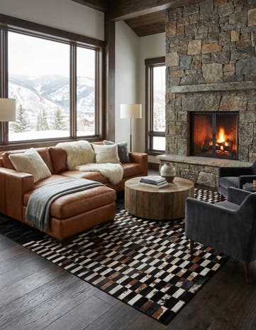 8' 1 x 10' 1 Cowhide - Patchwork Rug
