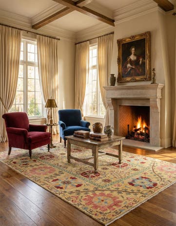 6' 9 x 10' 4 Hand Knotted Ariana Ziegler Oriental Rug