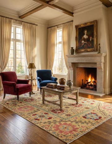6' 9 x 10' 4 Hand Knotted Ariana Ziegler Oriental Rug