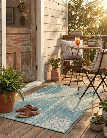 2' x 3' Easy-Clean Bohemian Indoor / Outdoor Rug