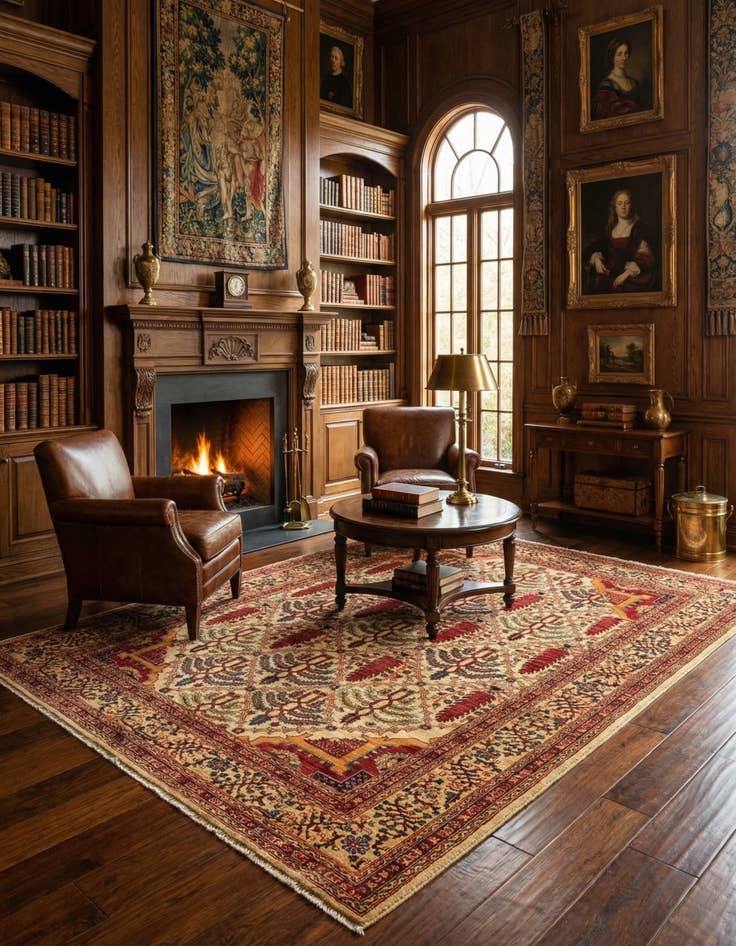 Detail image of 5' x 6' 6  Hand Knotted Ariana Ziegler Oriental Rug