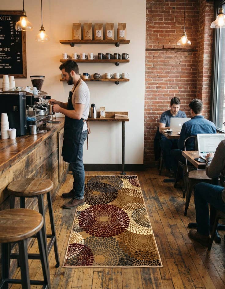 Detail image of 2' x 4' Coffee Shop Runner Rug