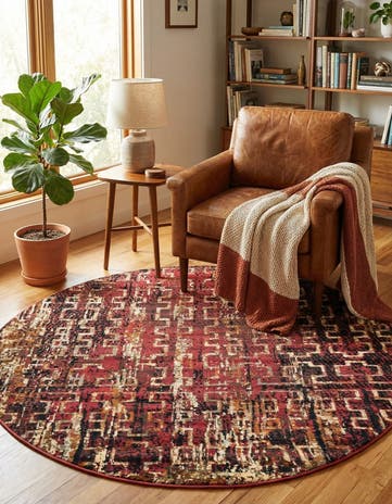 7' x 7' Saturn Round Rug