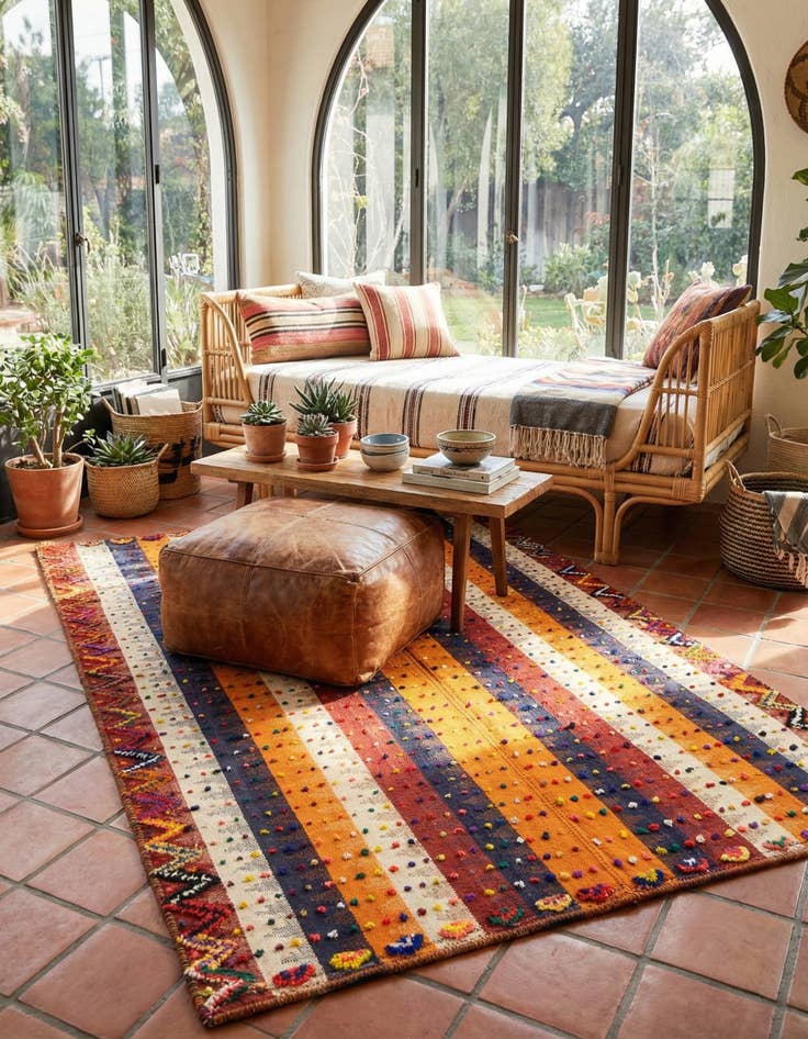 Detail image of 4' 10 x 7' 2 Jajim Rug