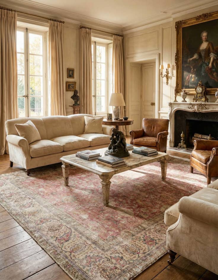 Detail image of  10' 1 x 12' 7  Hand Knotted Ultra Vintage Persian Wool Rug