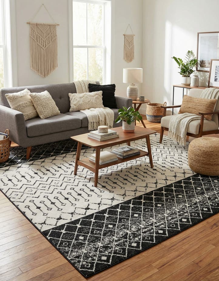 9' x 12' Moroccan Trellis Rug
