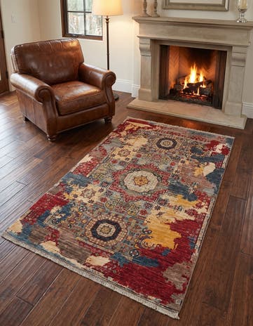 3' 3 x 5' 1 Hand Knotted Mamluk Ziegler Rug