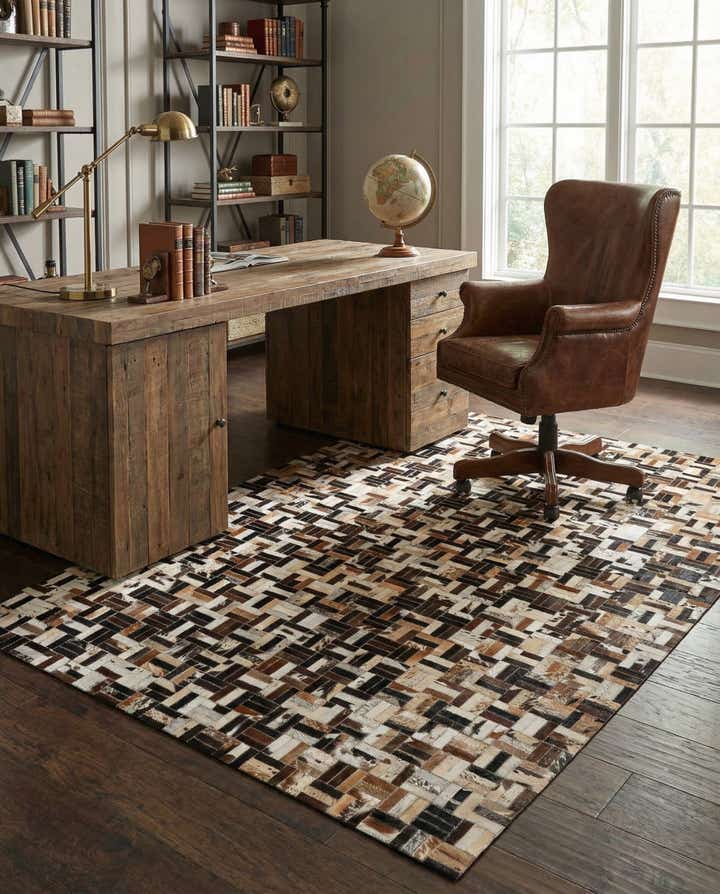 5' x 7' 11 Cowhide - Patchwork Rug