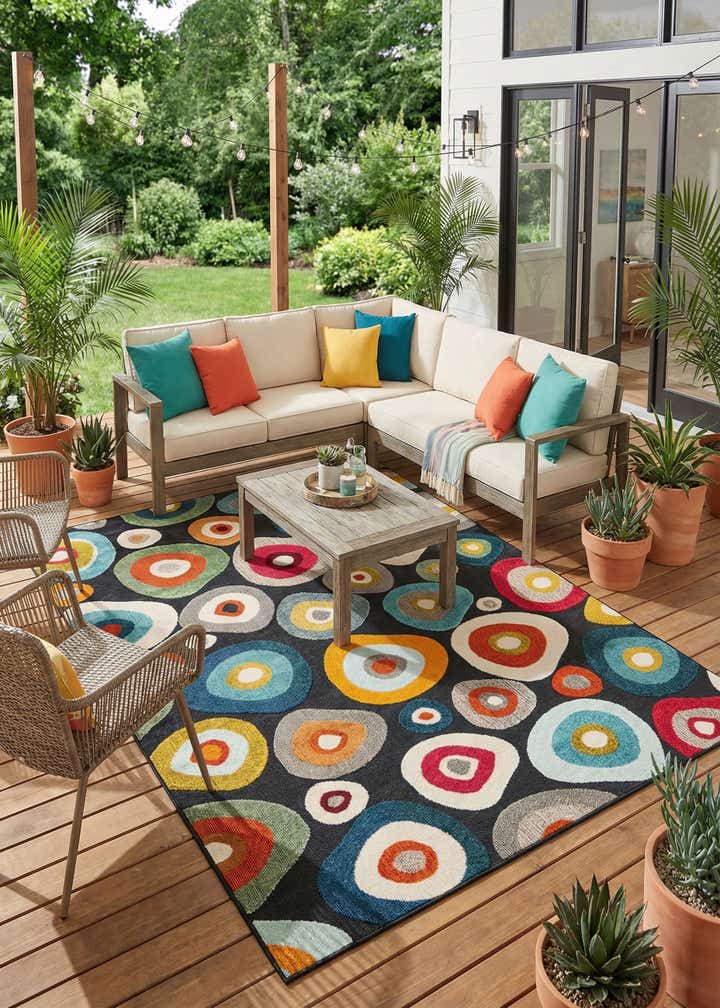7' 10 x 10' Easy-Clean Casablanca Indoor / Outdoor Rug
