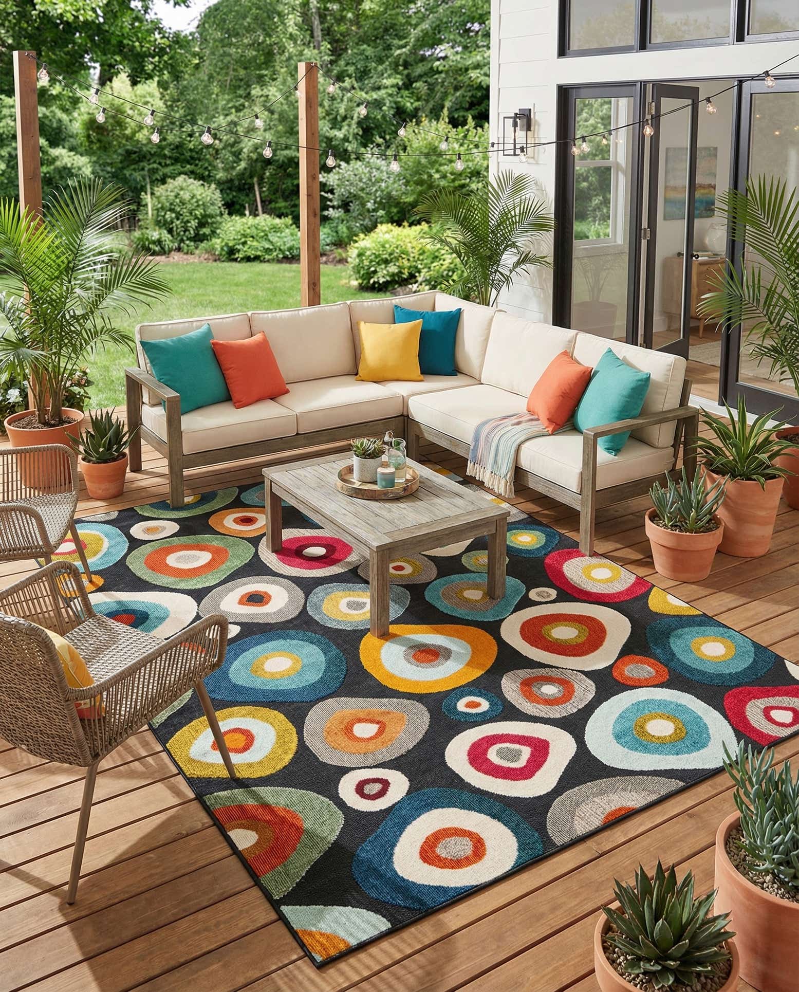 7' 10 x 10' Easy-Clean Casablanca Indoor / Outdoor Rug