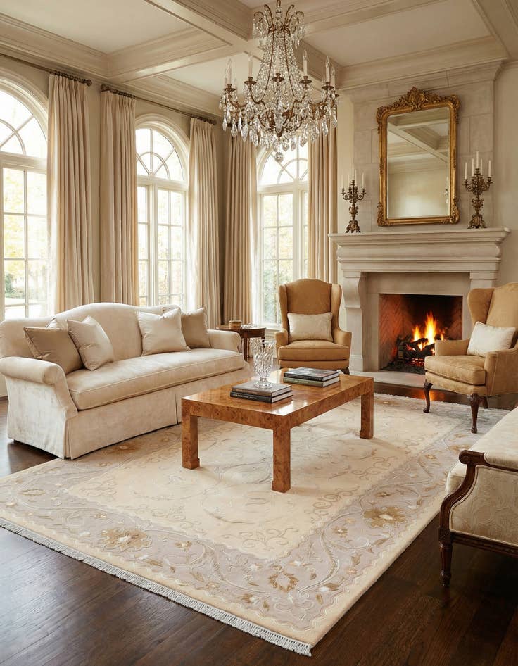 Detail image of  6' 8 x 9' 10  Hand Knotted Darya Rug