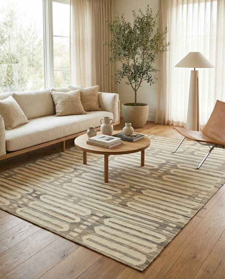 Detail image of 5' 10 x 7' 9 Hand Woven Kilim Modern Wool Rug