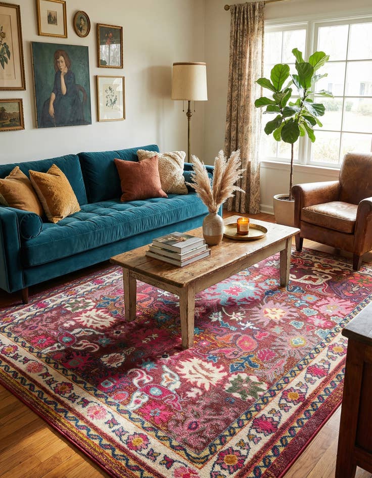 Detail image of  9' x 12' 2  Washable Fleur Rug