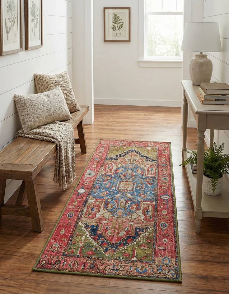 Detail image of 2' x 4' Easy-Clean Traditional Indoor / Outdoor Runner Rug