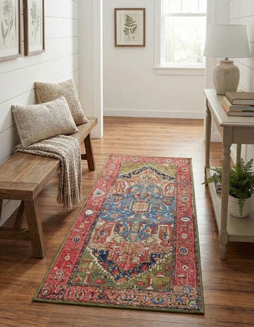 2' x 4' Easy-Clean Traditional Indoor / Outdoor Runner Rug