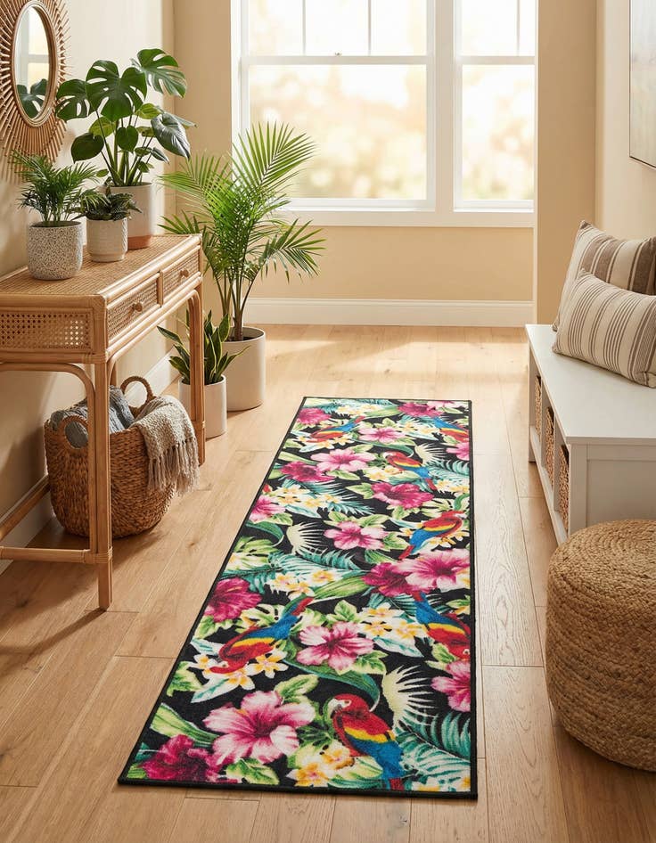 Detail image of 2' x 8' Easy-Clean Jill Zarin Caribbean Indoor / Outdoor Runner Rug