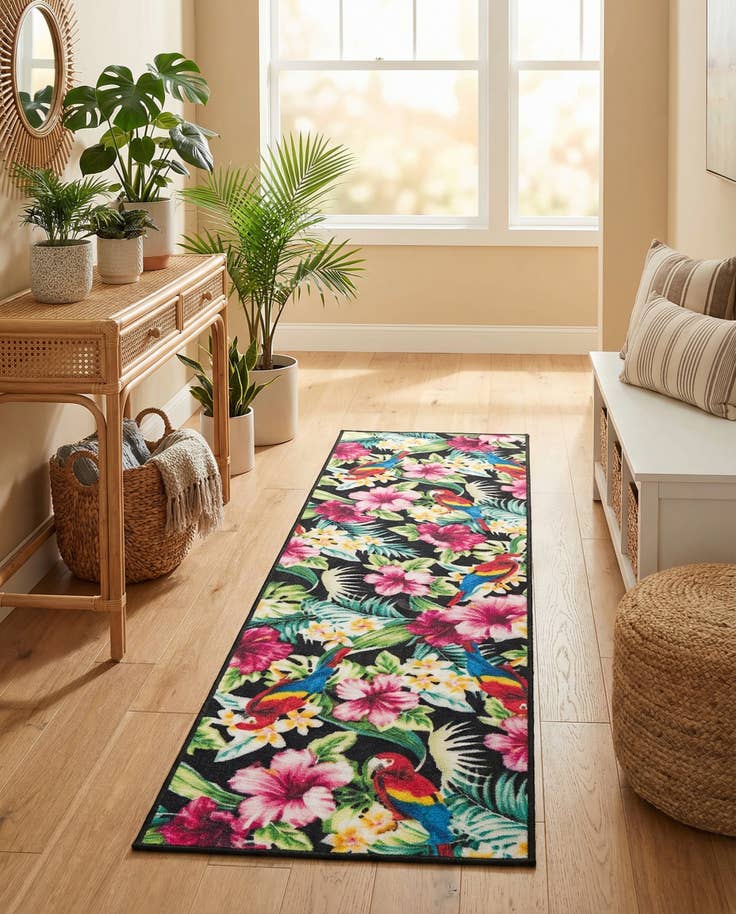 Detail image of 2' x 8' Easy-Clean Jill Zarin Caribbean Indoor / Outdoor Runner Rug
