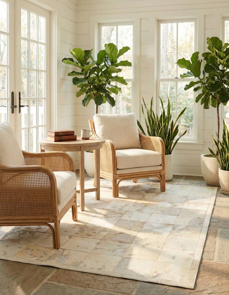 Detail image of  5' 2 x 7' 11 Cowhide - Patchwork Rug