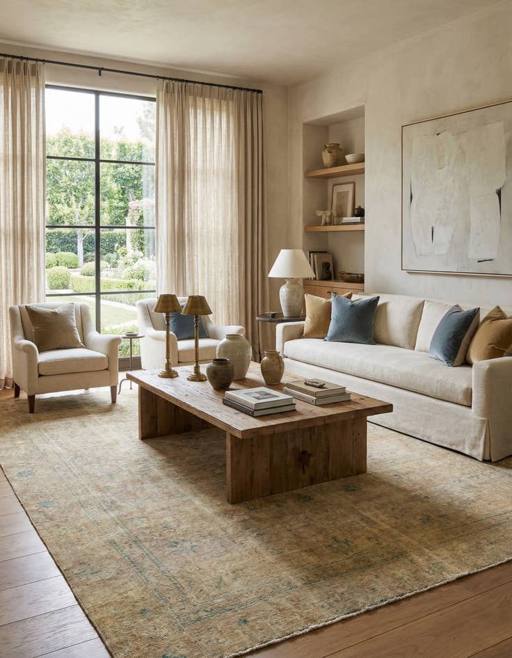 Detail image of 8' 9 x 10' 3  Hand Knotted Ultra Vintage Persian Wool Rug