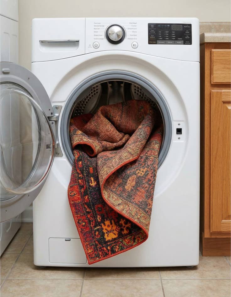 Detail image of  4' x 6'  Washable Tribal Indoor / Outdoor Rug