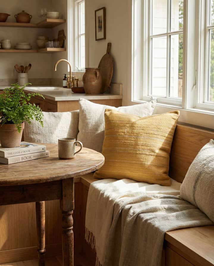 1' 7 x 1' 8 Hand Woven Pillow Wool Square Rug