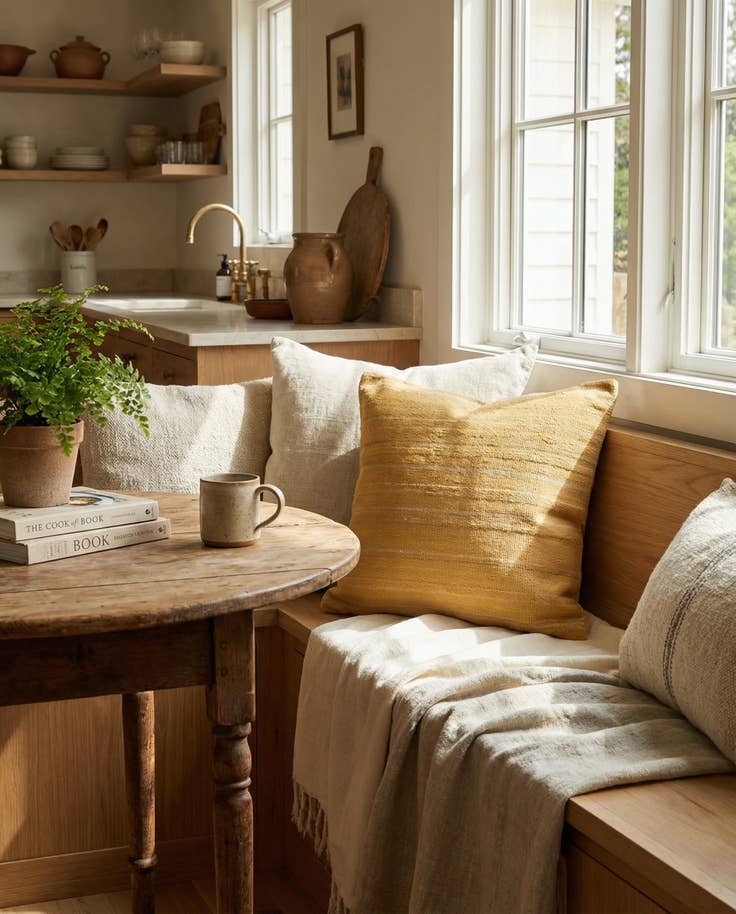Detail image of 1' 7 x 1' 8 Hand Woven Pillow Wool Square Rug