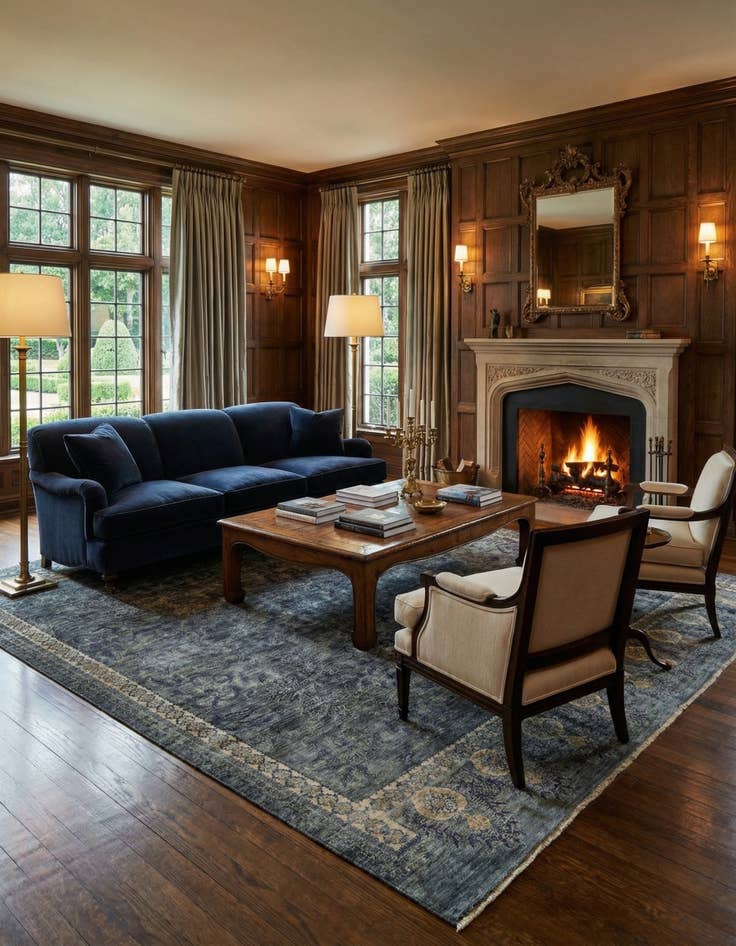 Detail image of  7' 10 x 9' 11 Ziegler Wool Rug