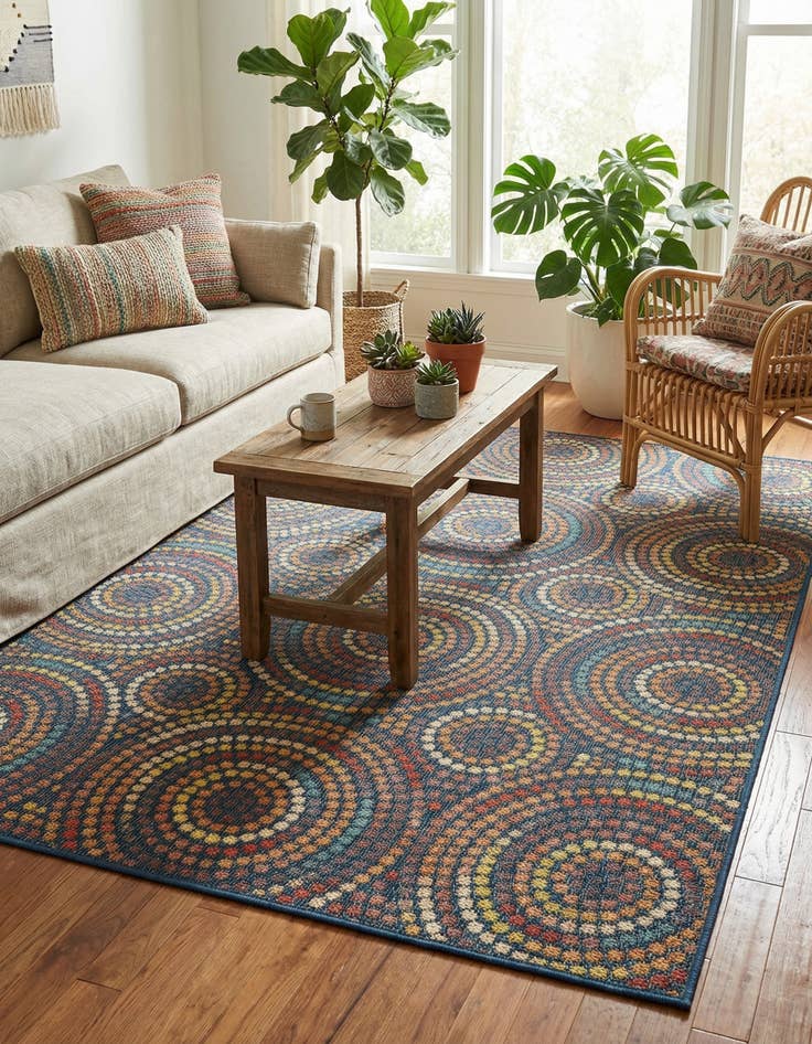 Detail image of 6' 1 x 9' Easy-Clean Baja Indoor / Outdoor Rug