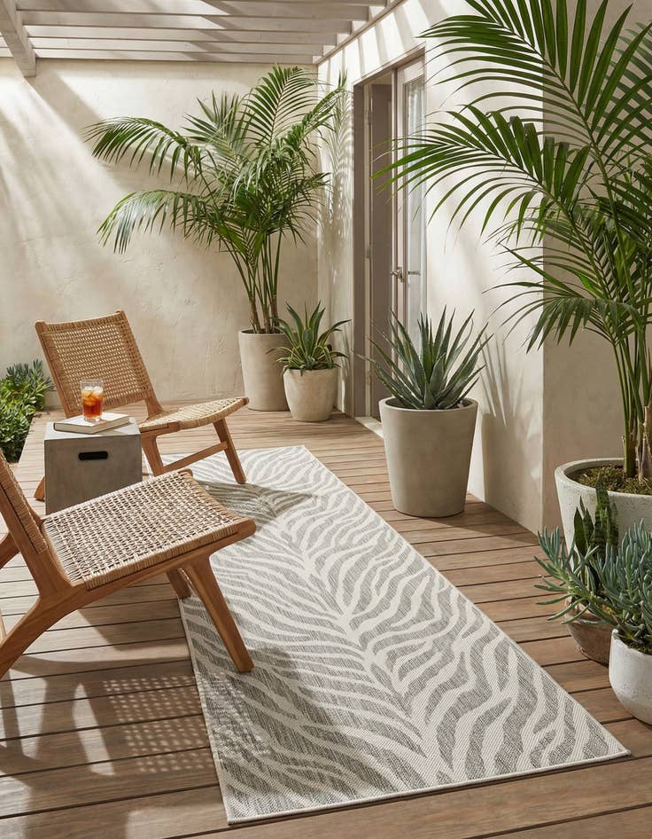 Detail image of  2' 7 x 10'  Washable Safari Indoor / Outdoor Runner Rug